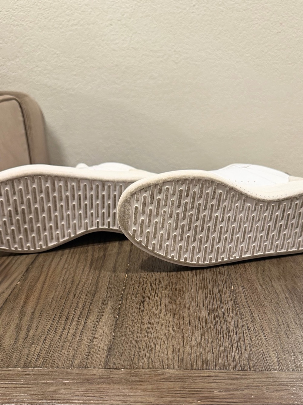 adidas White Athletic Sneakers with Light Gray Heel Accent - Picture 4 of 7